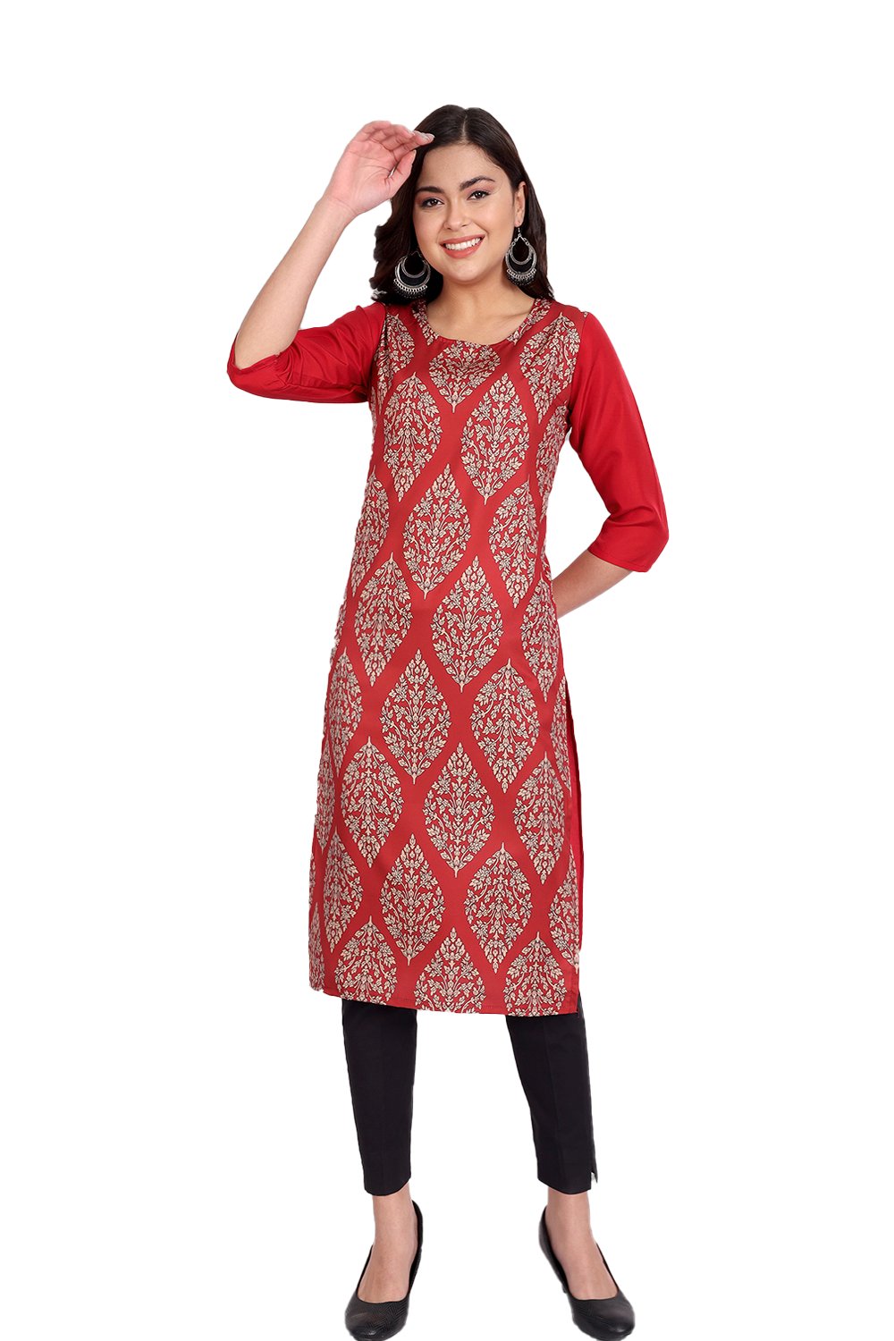 Crape Kurti 3 Regular Wear Crepe Wholesale Printed Kurti 
